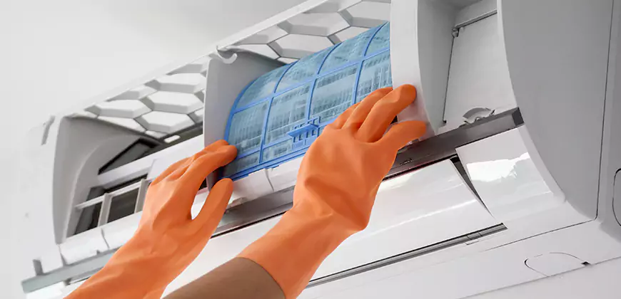 AC Filter Cleaning in Newton