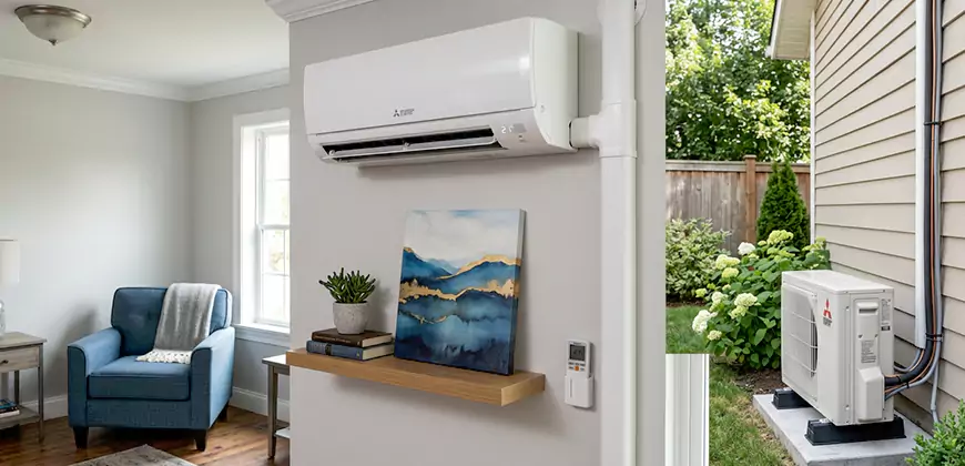 Wall Mounted Heat Pump Setup in Newton