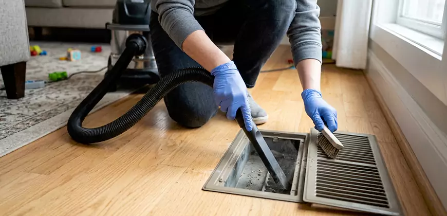 Heating Floor Vent Cleaning in Newton